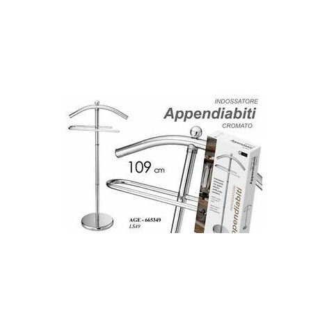 M-Home - Appendiabiti di Design, Cromato, 43 x 25 x 109 cm 