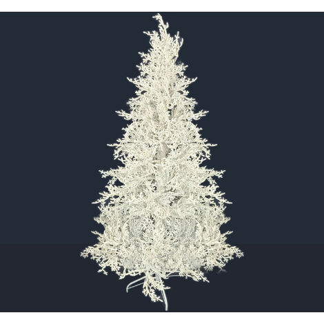 Albero di Natale Bianco Innevato in Silicone Altezza 240 cm 979 Punte