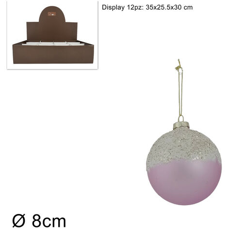 Pack 48 Sfere Natalizie 389096 Palle di Natale Bianche Decorazioni per Alberi
