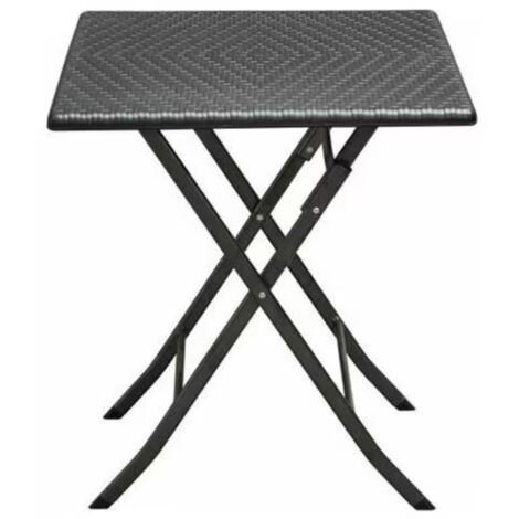 Tavolino Pieghevole 62×62 effetto Rattan Cilvani