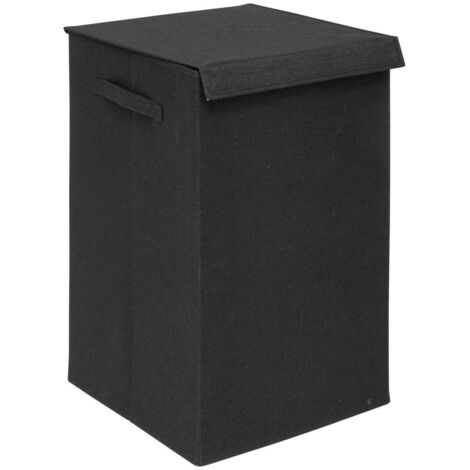 Cesto portabiancheria colorama nero 74l - 5five