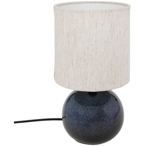 Lampada da terra ad arco gaia in cotone h26,5 cm blu - Atmosphera créateur d'intérieur