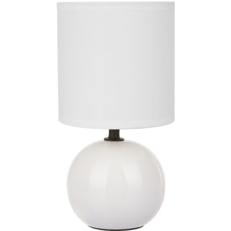 Lampada in ceramica bianca lucida Timéo H25cm - Atmosphera créateur d'intérieur