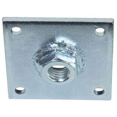 PIASTRA 50X50 DADO SALDATO M12 ZINC