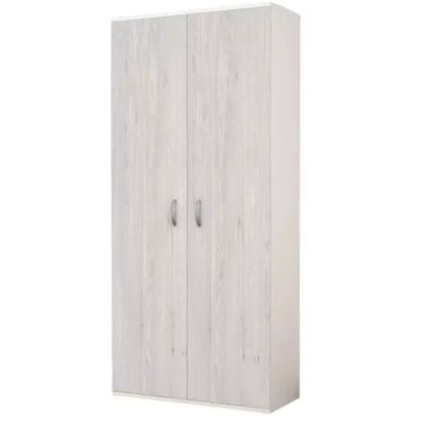 armadio 2 ante battenti "golf" effetto rovere ghiaccio 80x52x170cm
