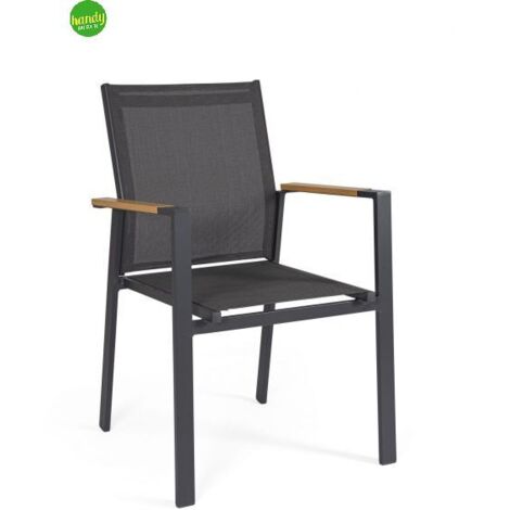 Sedia con Braccioli Heta Bizzotto Antracite