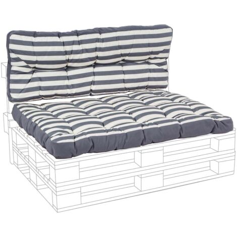 CUSCINO SCHIENALE CM.120X45X15H RIGHE TURCHESE