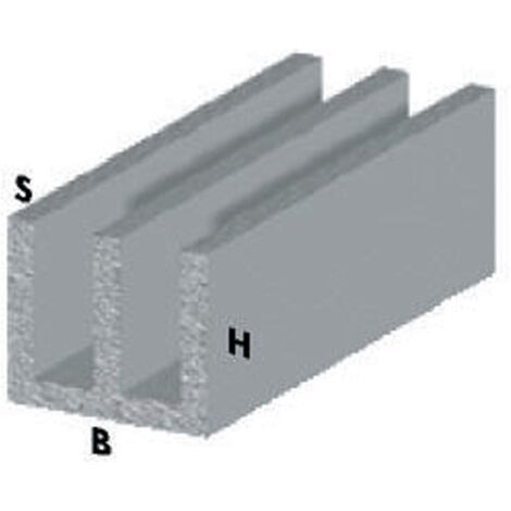 CANALINO DOP"U"ARG.16X12X1 (1/2)