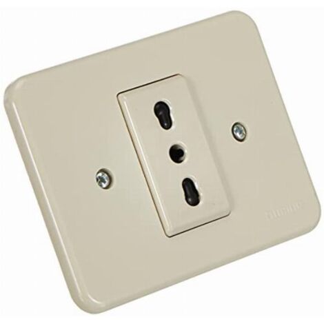 PRESA BIPASSO 2P+T 10/16A DOMINO