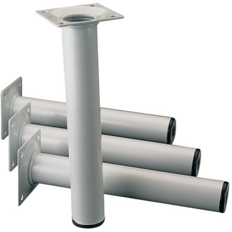 Piedino per mobile alluminio bianco piastra 30mm H.500mm ELEMENT SYSTEM (Per 4)