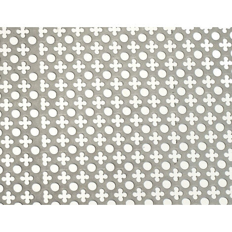 LAMIERA ACCIAIO PERFORATA TRIFOGLIO 50X40X1