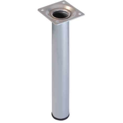 PIEDE TONDO ALLUMINIO BIANCO H.300 DIAMETRO 30 MM