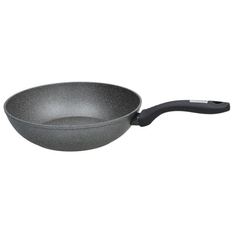 Mythos Wok 28 cm in alluminio grigio