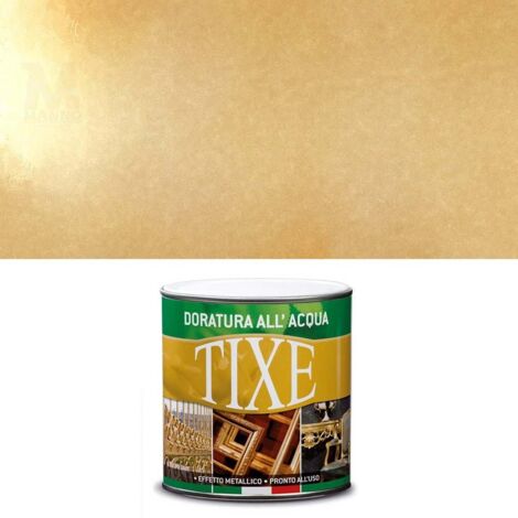 Vernice oro all'acqua per interni - Tixe Doratura Oro Pallido - 500 ml