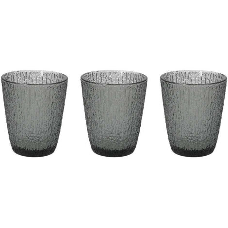 Set 3 Bicchieri Vetro grigi 280 Cc Linea DAVOR