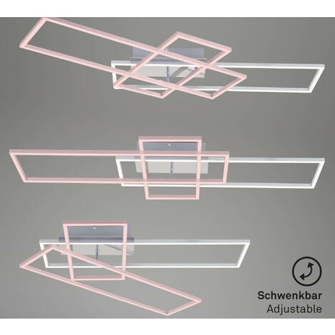 Plafoniera LED Frame cm 104x32 Potenza 51 Watt - 6600 Lumen Colore Alluminio