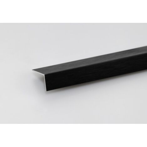Profilo angolare da 2 metro alluminio nero spazzolato 15x15x1 - arcansas