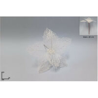 FIORE NATALIZIO RETINATO DIMENSIONE 26 CM COLORE BIANCO