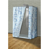 TENDA DOCCIA IN VINILE AZZURRO 240X200 TEOREMA