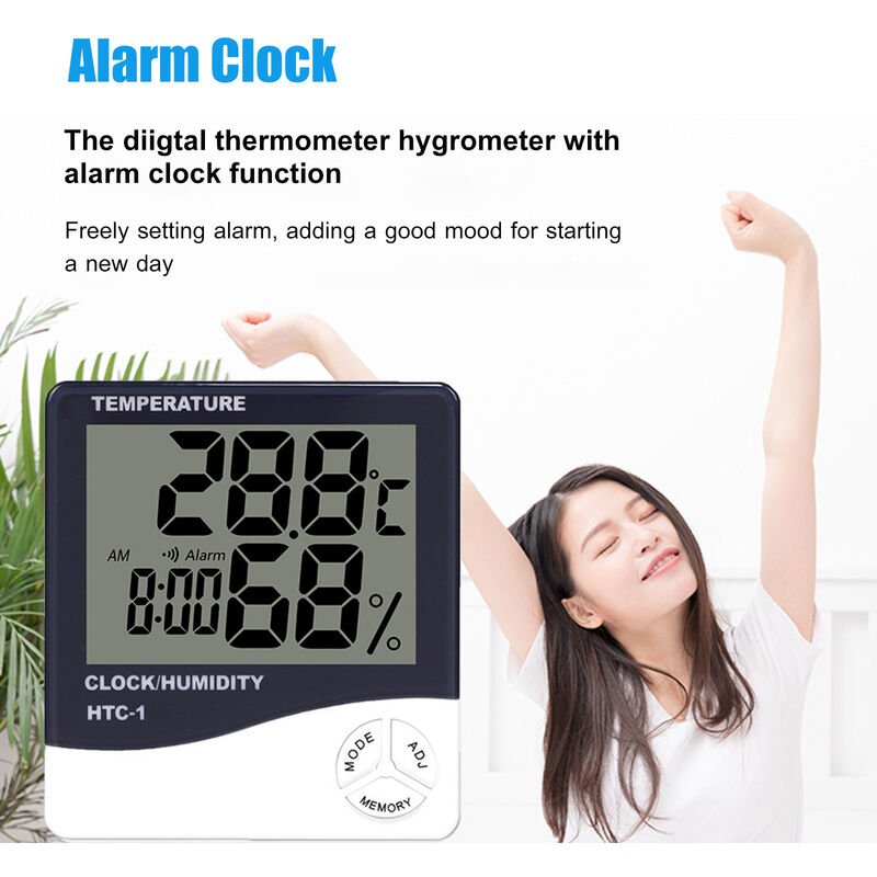 HTC-1 Digital Innen Außen Temperatur Thermometer Hygrometer Humidity Messgerät 