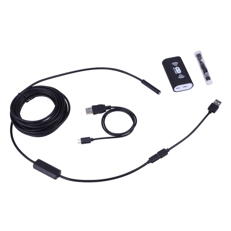 8 mm Inspektions-Kamera für iOS/Android/Windows/PC Kabelloses Endoskop WiFi-Endoskop 1 m 8-teilig wasserdicht mit einstellbarer LED-Helligkeit 