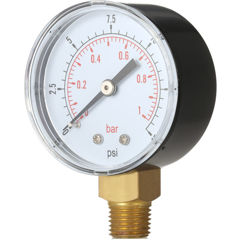 50mm 0 ~ 15 psi ~ 1bar Pool Filter Wasserdruck Dial Hydraulische Manometer F1G0 