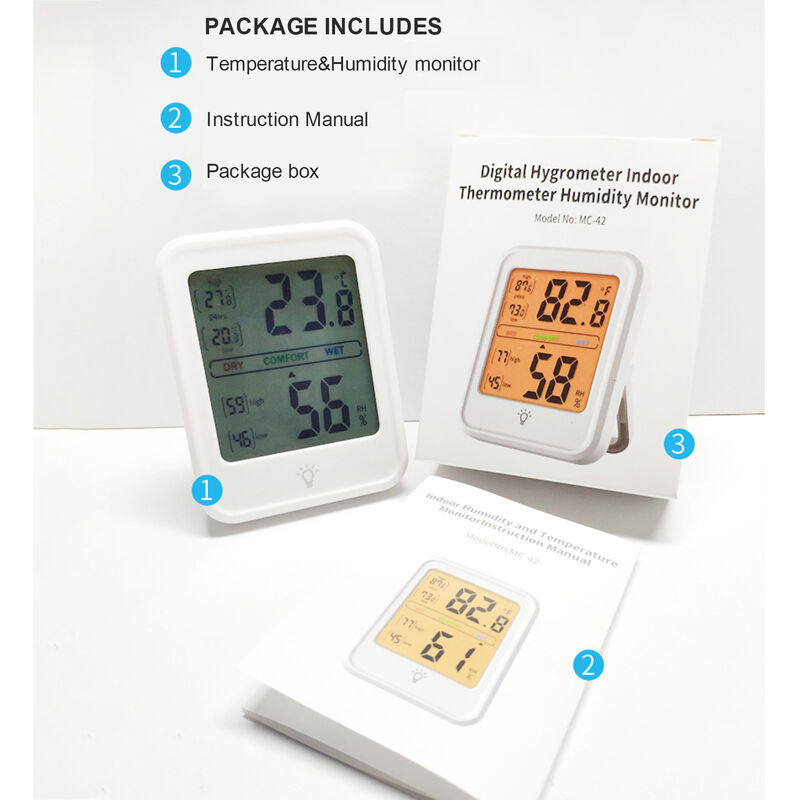 Heiß Luftfeuchtigkeit Innen Außen Thermometer Hygrometer Digital LCD Temperatur 