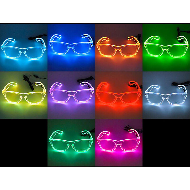 EL Neon LED Gläser Blinkt Blink Brille Spaß Party DJ Requisiten Heißer Blau Grün 