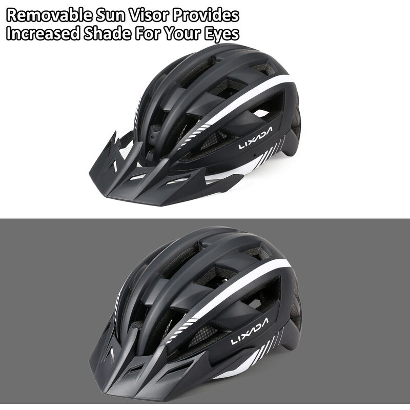 DE Fahrradhelm & Abnehmbare Magnetischer Visier-Schutzbrille MTB Sicherheit Helm 
