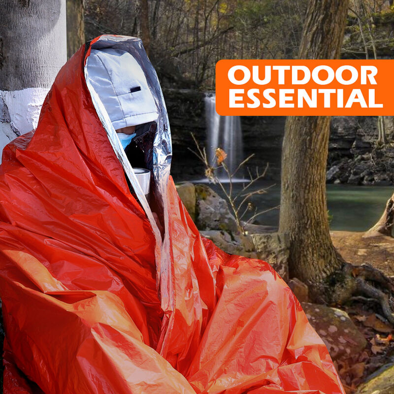 1/2PCS Notfall Schlafsack Thermo Wasserdicht Outdoor Überleben Camping Wandern 