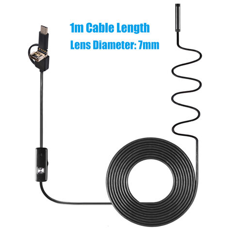 5,5 mm USB Endoskop Inspektion Kamera Hartes Kabel 6 LED für Handy Android PC 