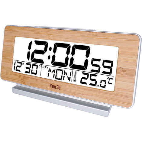 Digitaler Alarmkalender Nachttischuhr LCD-Display Hintergrundbeleuchtung Wecker 