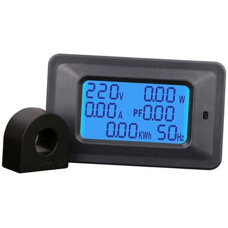 LCD Digitaler Stromzähler Amperemeter Voltmeter Leistungsmesser Stromzähler 100A 