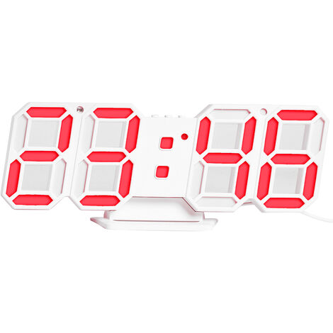 LED Digital Funkwecker Number Alarm Timer Tischuhr Uhren W/ Helligkeitsabgleich 