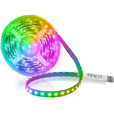 1m Set LED Lichtband warmweiß Stripe Flexibel 60 SMDs Lichtleiste Streifen Band 