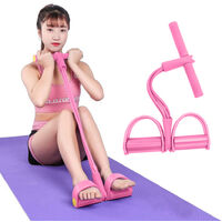 4-Rohr-Zugseil Fußpedal Widerstandsband Yoga-Übung Sit-up Fitnessgeräte DHL 