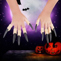 10 STÜCKE Halloween Gefälschte Fingerklaue Hexennägel Scary