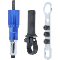 Elektrisches Nietpistolen-Adapter-Kit, Akku-Nietpistolen-Werkzeug Nieteinsatz Elektrisches Handbohrgerät-Set,Blau