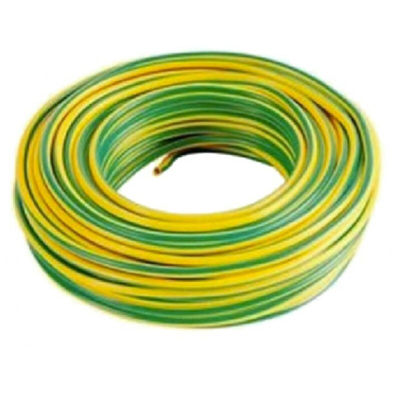 Cavo elettrico cordina unipolare giallo/verde antifiamma FS17 1 x 1mm  matassa 100 m