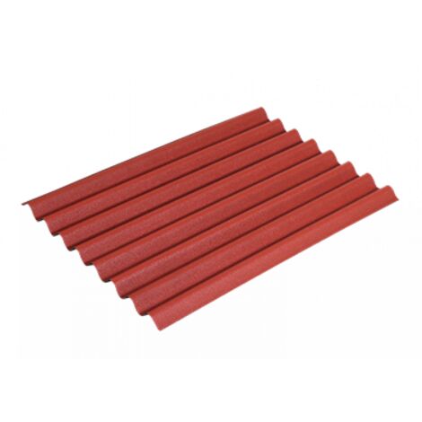 Placa Asfáltica ondulada EASYLINE 1 x 0,76 m (0,59 m2 útiles) Color Rojo Intenso