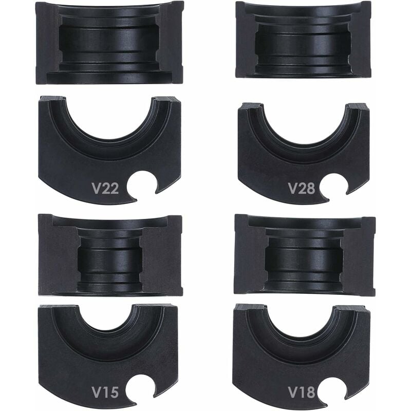 Presszange V-Kontur Rohrpresszange 15-18-22-28mm Pressbacken 360° für Kupferrohr