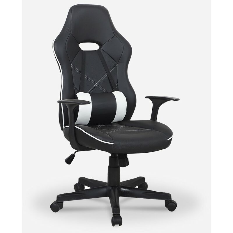 Estoril Light poltrona gaming ufficio ergonomica cuscino lombare bianco