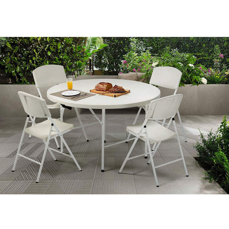 Arthur 80 Tavolo pieghevole rotondo 80cm da giardino e campeggio