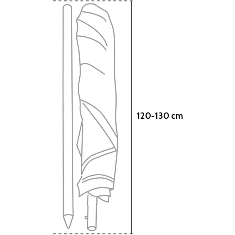 Ombrellone da spiaggia mare antivento 220cm in cotone Bagnino Light