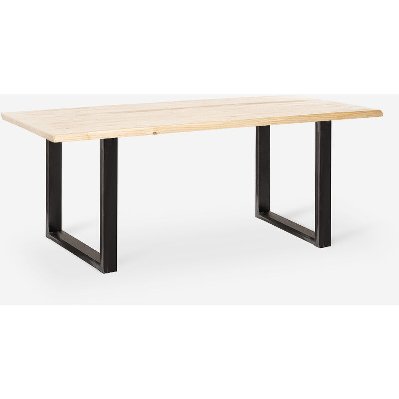 Caupona Tavolo da pranzo 120x60 industriale metallo legno rettangolare