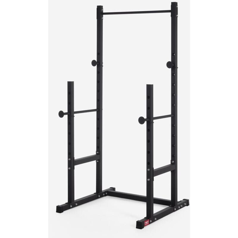 Squat rack regolabile per bilanciere con barra pull up cross training Stavas