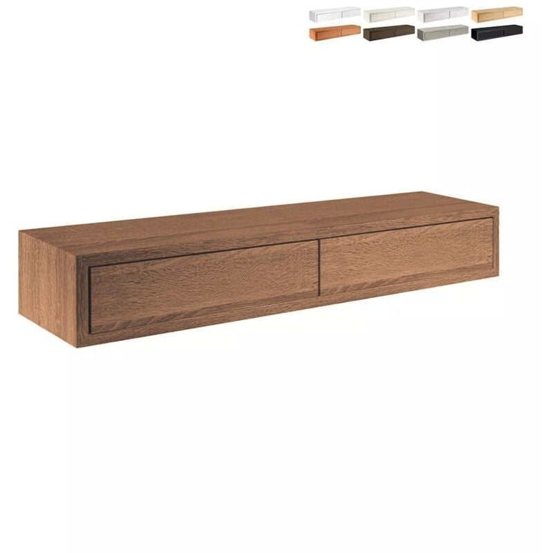 Mensola da Parete con 2 Cassetti 88,2x13,4x20 cm in Fibra di Legno Domino  Rovere Imperiale – acquista su Giordano Shop