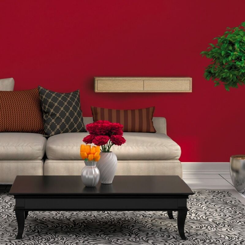 Mensola da parete con 2 cassetti soggiorno design moderno Domino Maxi  Colore: Rovere