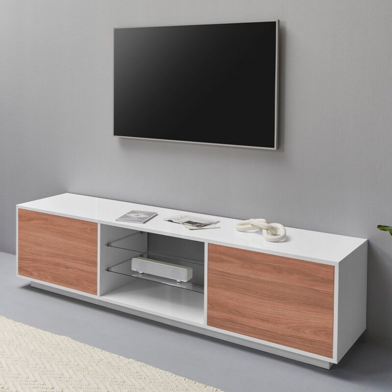 Mobile porta tv 180 cm in legno bianco - Nodal