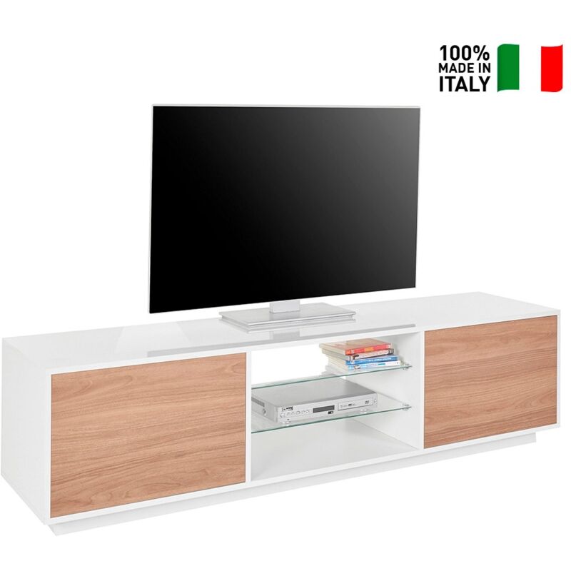 Mobile porta tv 180 cm in legno bianco - Nodal